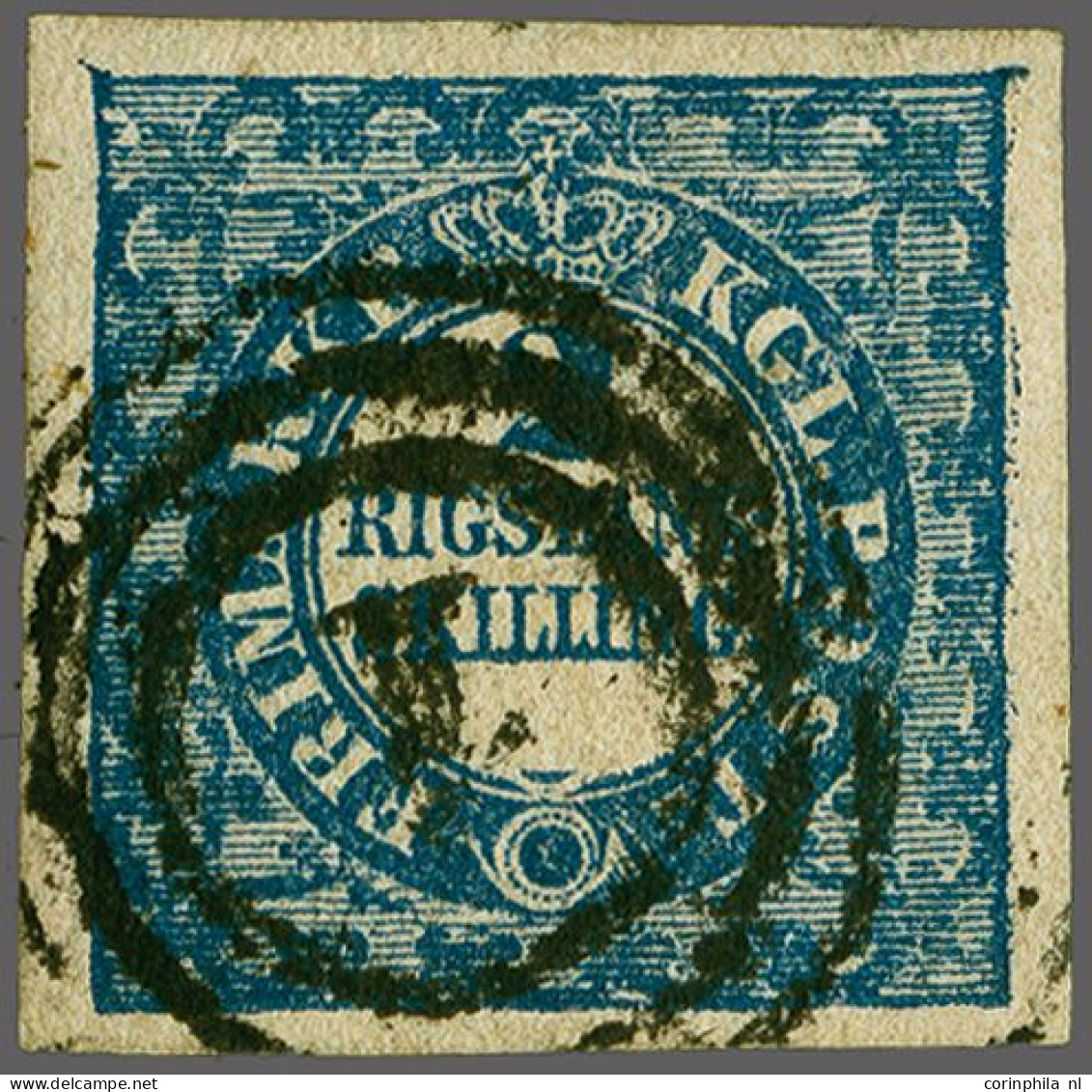 2 Rigsbankskilling Blue Thiele Printing, Very Fine With Arno Debo Certificate (1991), Cat.v. 900  - Other & Unclassified