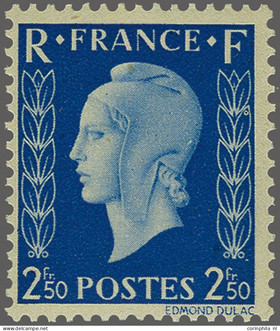 Unmounted Mint Not Issued Marianne De Dulac 25 Centimes - 2,50 Francs, Very Fine Unmounted Mint, Cat.v. 960 - 1944-45 Marianne De Dulac