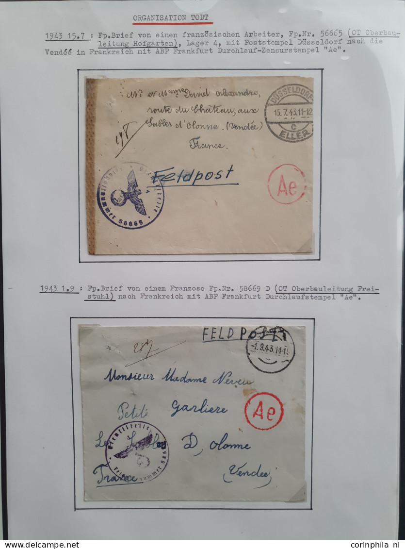 Cover , Airmail French Volunteers Fieldpost (24 Covers/postcards) Including Legion Tricolore,  Legion Of French Voluntee - Autres & Non Classés