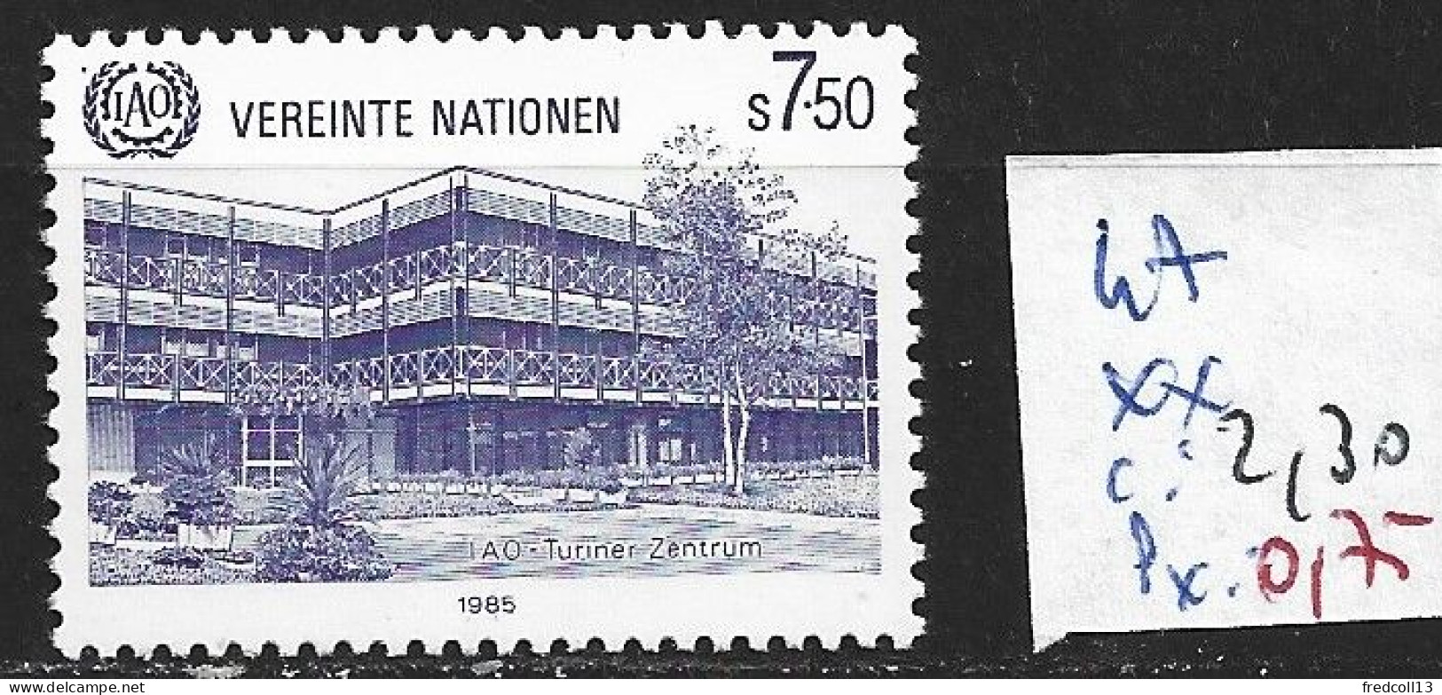 NATIONS UNIES OFFICE DE VIENNE 47 ** Côte 2.30 € - Unused Stamps