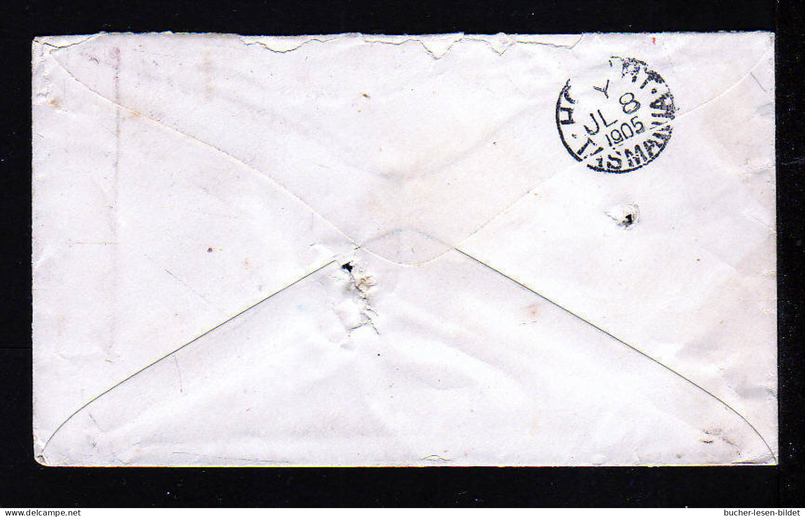 1905 - Brief Aus Victoria Nach Hobart - Taxstempel Unf 4 P Portomarke Mit Ankunftstempel - Lettres & Documents