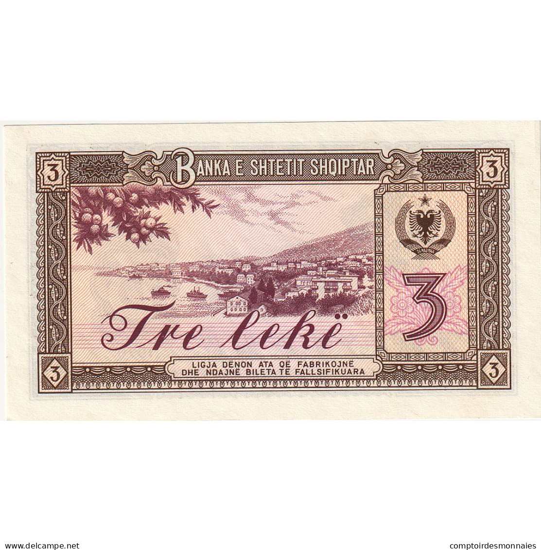 Albanie, 3 Lekë, 1976, 1976, KM:41a, NEUF - Albania