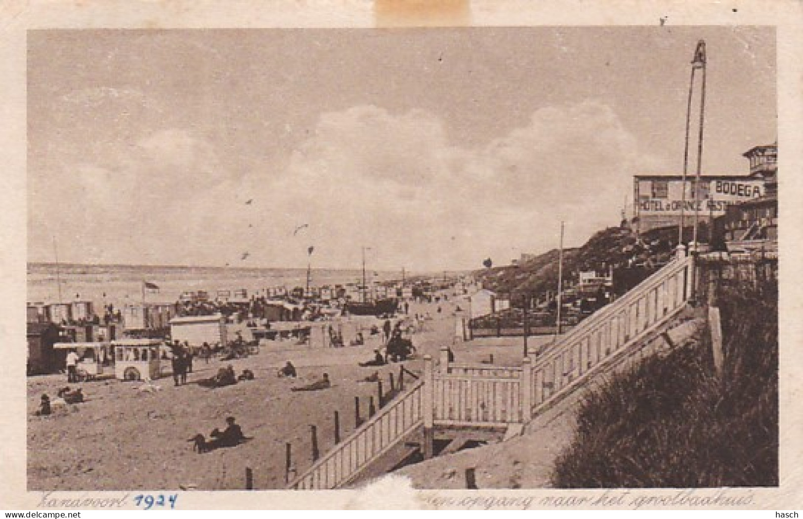 4770a28Zandvoort, Opgang Naar Het Grootbadhuis. (Zie Hoeken En Randen)  - Zandvoort