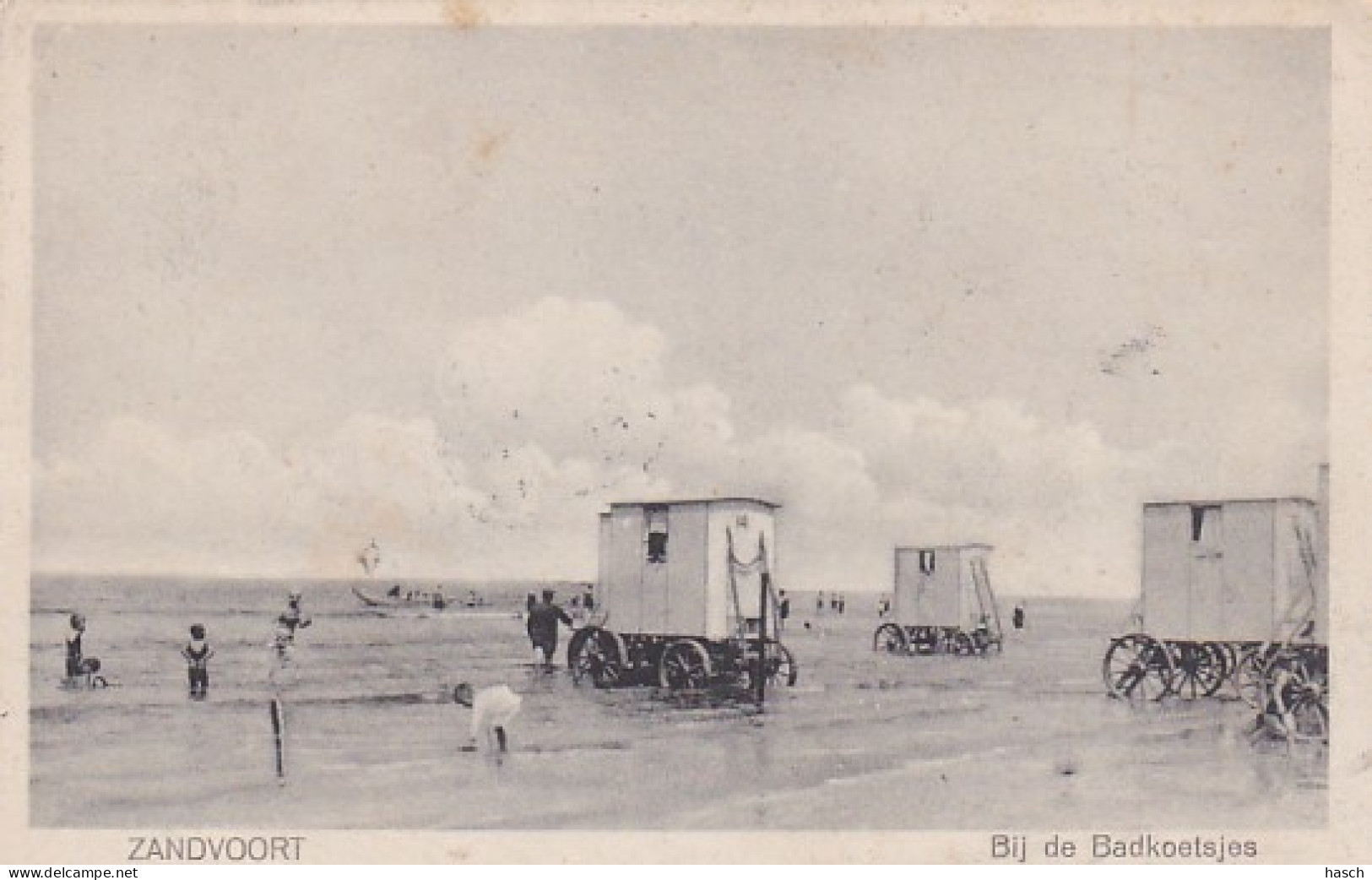 485171Zandvoort, Bij De Badkoetsjes. 1929. (kleine Vouwen I De Hoeken) - Zandvoort