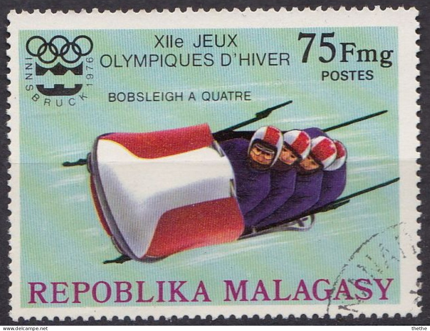 MADAGASCAR - Bobsleigh -  Jeux Olympiques D'hiver 1976 - Innsbruck - Hiver 1976: Innsbruck