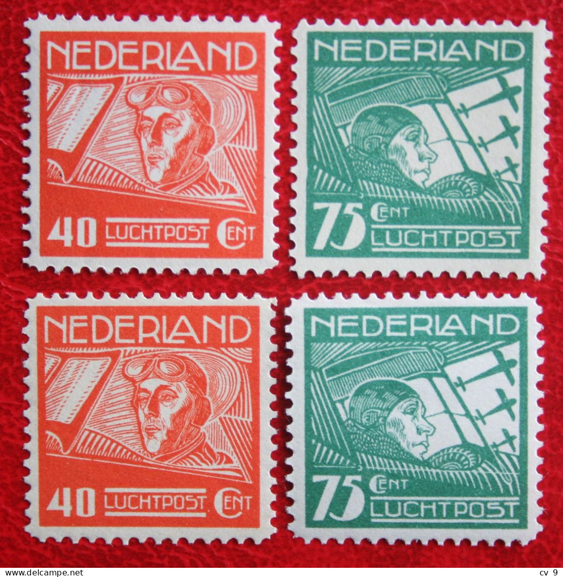 Koppen En Van Der Hoop WM Vertical + Horizontal NVPH LP4-LP5 LP 4 (Mi 213-214) 1928 MH Ongebruikt NEDERLAND NIEDERLAND - Posta Aerea