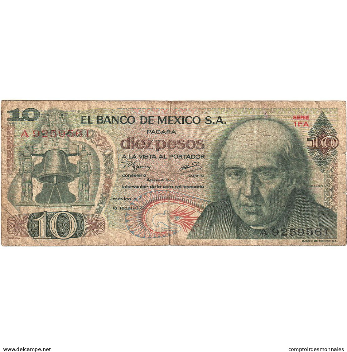 Mexique, 10 Pesos, 1975, 1975-05-15, KM:63h, B - Mexiko