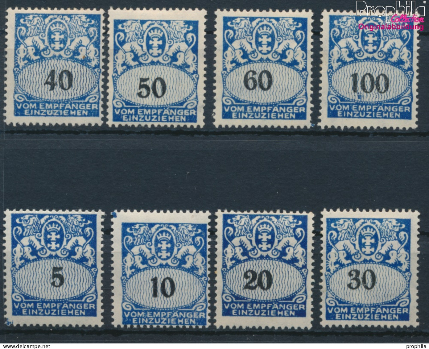 Danzig P30-P37 (kompl.Ausg.) Mit Falz 1923 Portomarke (10339310 - Postage Due