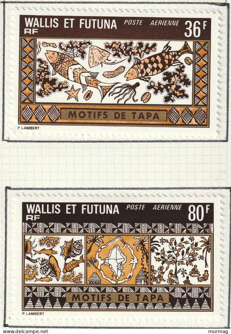 WALLIS & FUTUNA - Motifs De Tapa - Y&T PA 60-61 - 1975 - MH - Nuevos