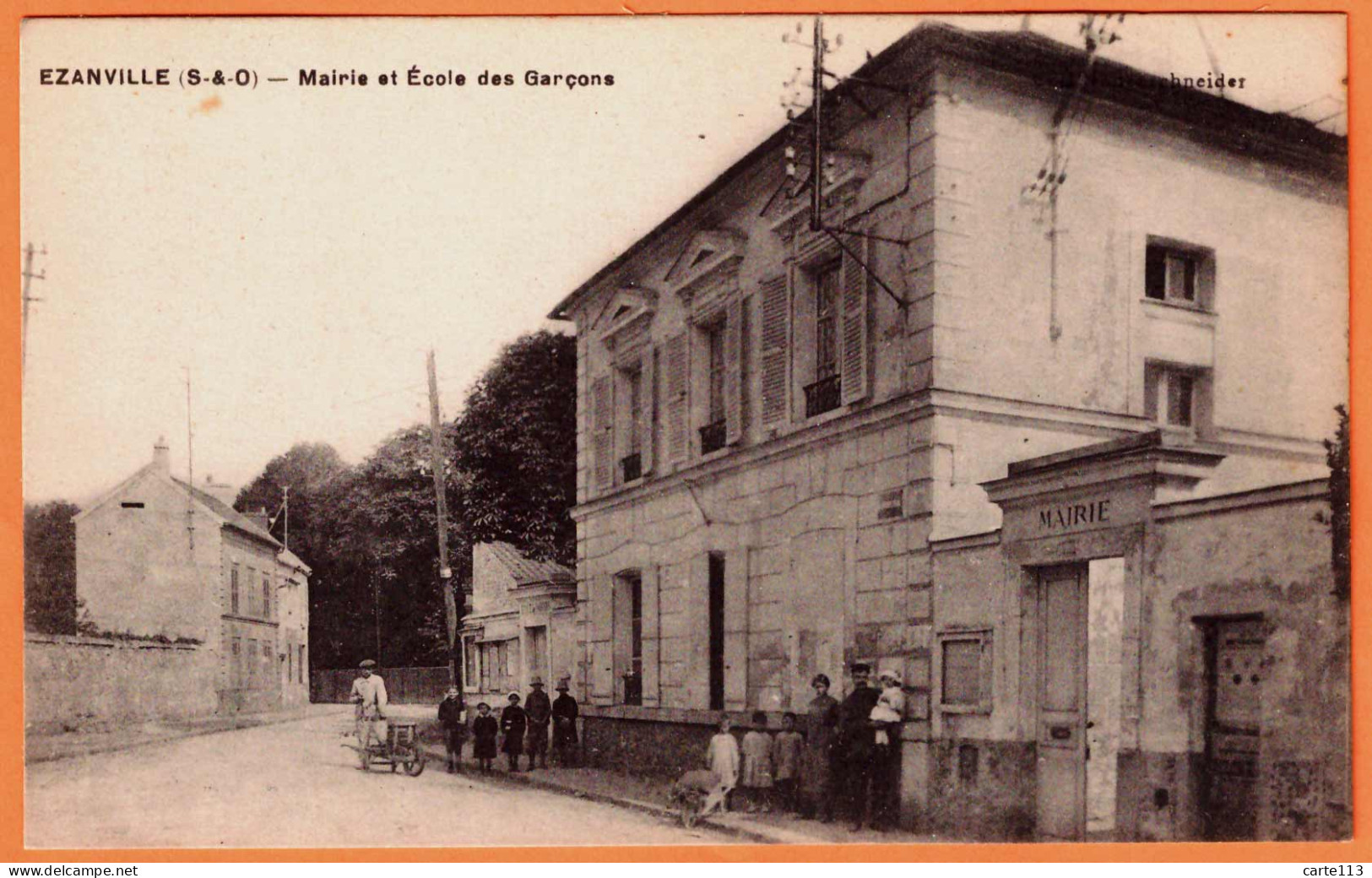 95 - B34344CPA - EZANVILLE - Mairie Et Ecole Des Garçons - Très Bon état - VAL-D'OISE - Ezanville