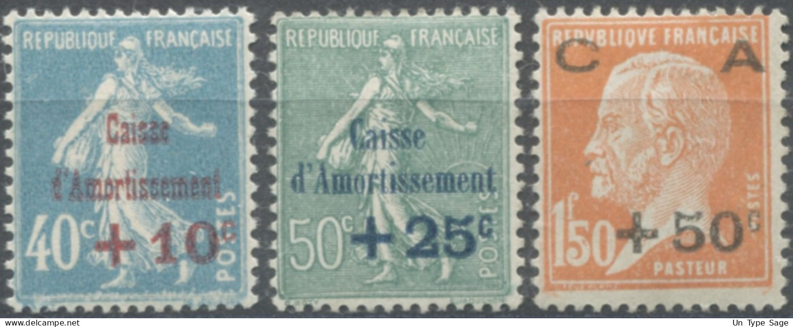 France N°246 à 248 - Neuf* - (F1581) - 1927-31 Cassa Di Ammortamento