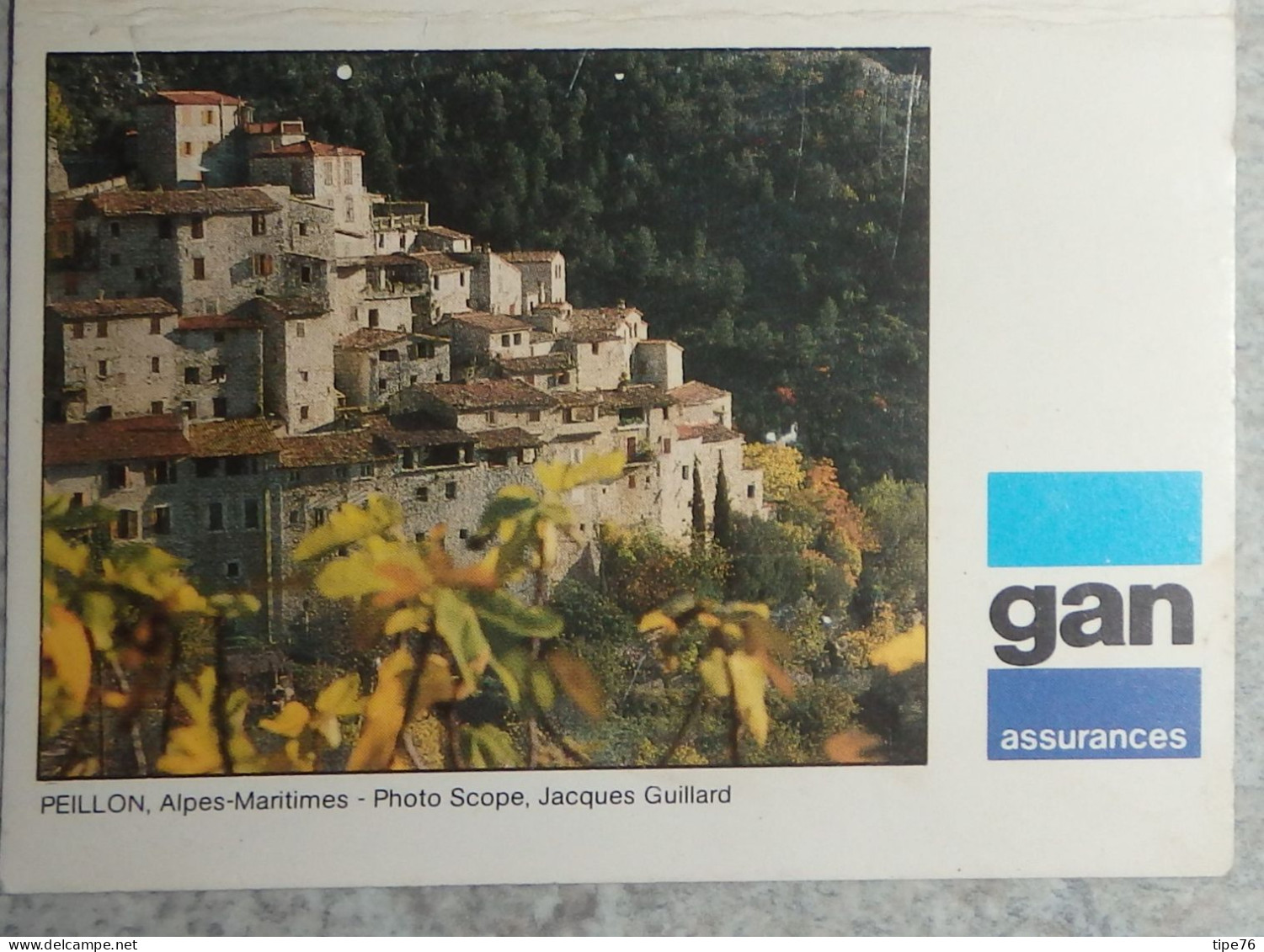 Petit Calendrier Poche 1985 GAN  Assurances  Peillon Alpes Maritimes - Petit Format : 1981-90