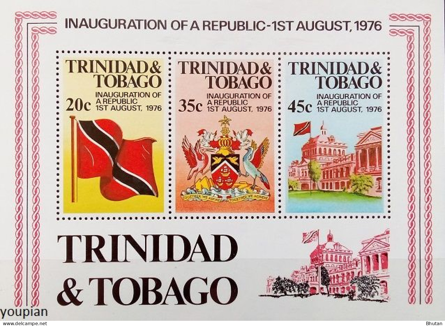 Trinidad And Tobago 1976, 1st Year Of Independence, MNH S/S - Trinidad Y Tobago (1962-...)