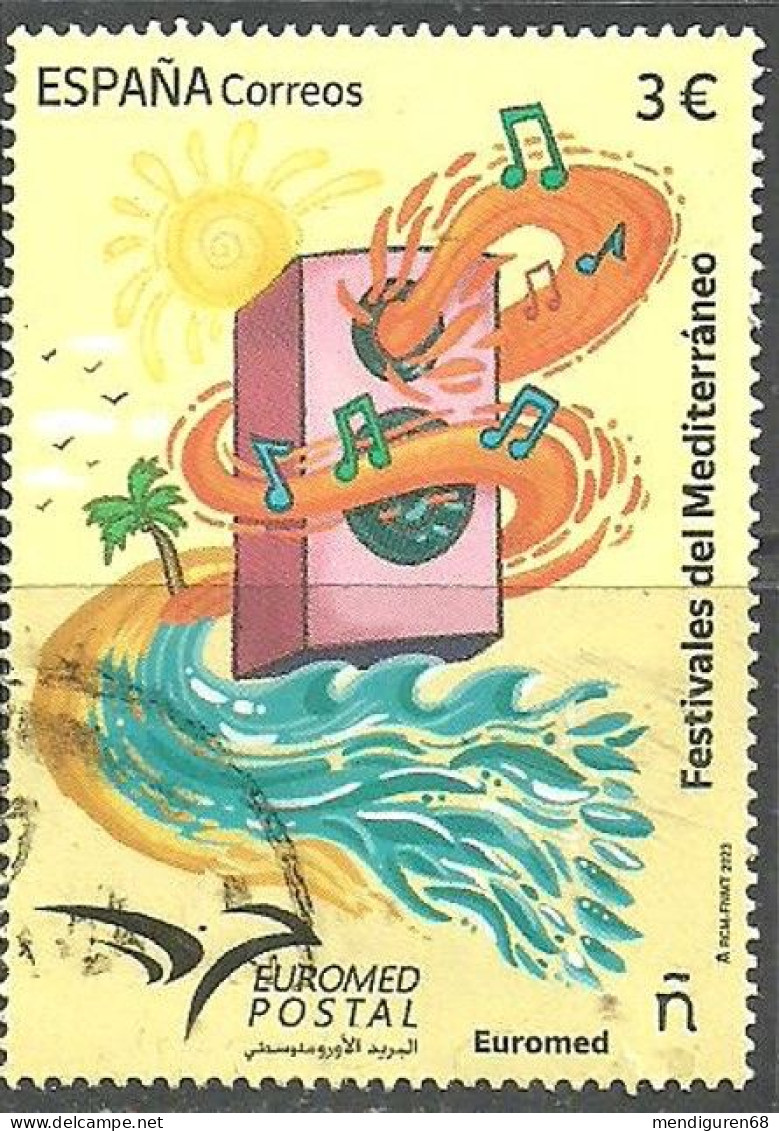 ESPAGNE SPANIEN SPAIN ESPAÑA 2023 EUROMED MEDITERRANEAN FESTIVALS FESTIVALES DEL MEDITERRÁNEO USED ED 5676 MI 5728 YT 54 - Used Stamps