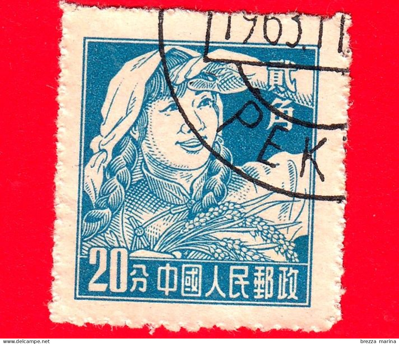 CINA - Usato - 1956 - Scene Dal Mondo Del Lavoro - Agricoltura - 20 - Used Stamps