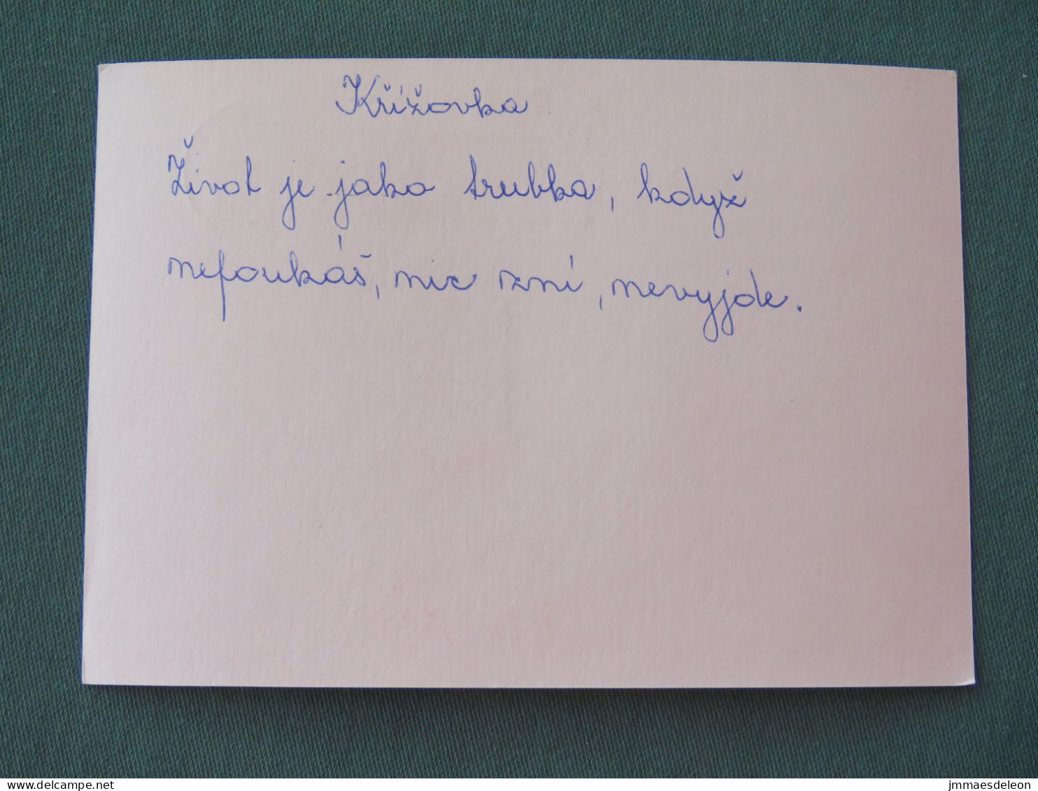Czech Republic 1994 Stationery Postcard Hora Rip Mountain Sent Locally From Plzen, Avocado (?) Slogan - Briefe U. Dokumente