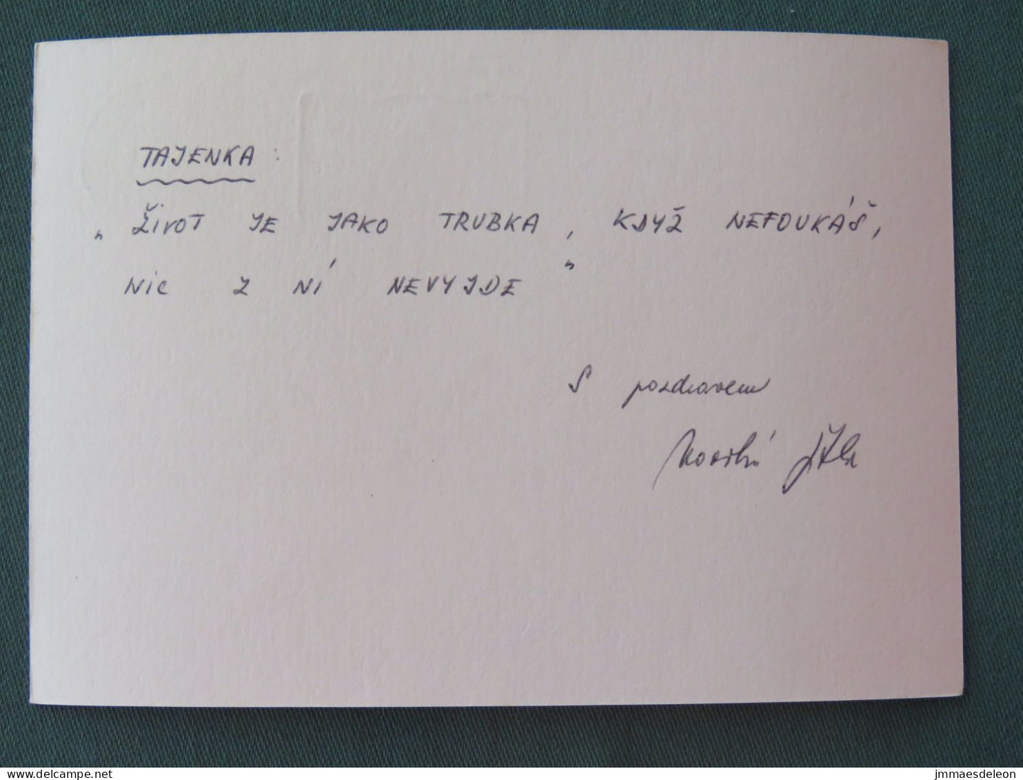 Czech Republic 1994 Stationery Postcard Hora Rip Mountain Sent Locally From Prague - Slogan For Postal Advertisement - Briefe U. Dokumente