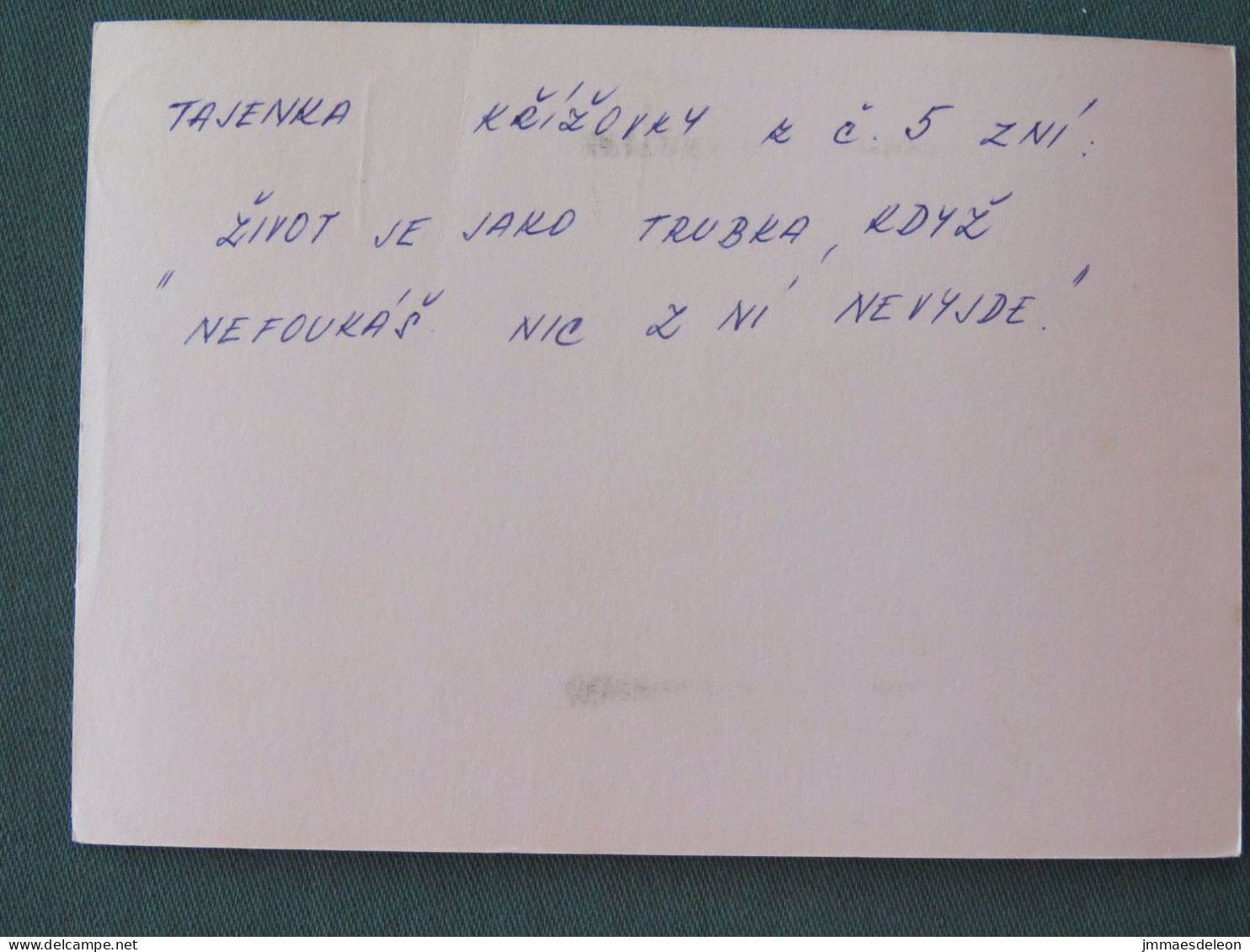 Czech Republic 1994 Stationery Postcard Hora Rip Mountain Sent Locally From Prague - Slogan For Postal Advertisement - Cartas & Documentos