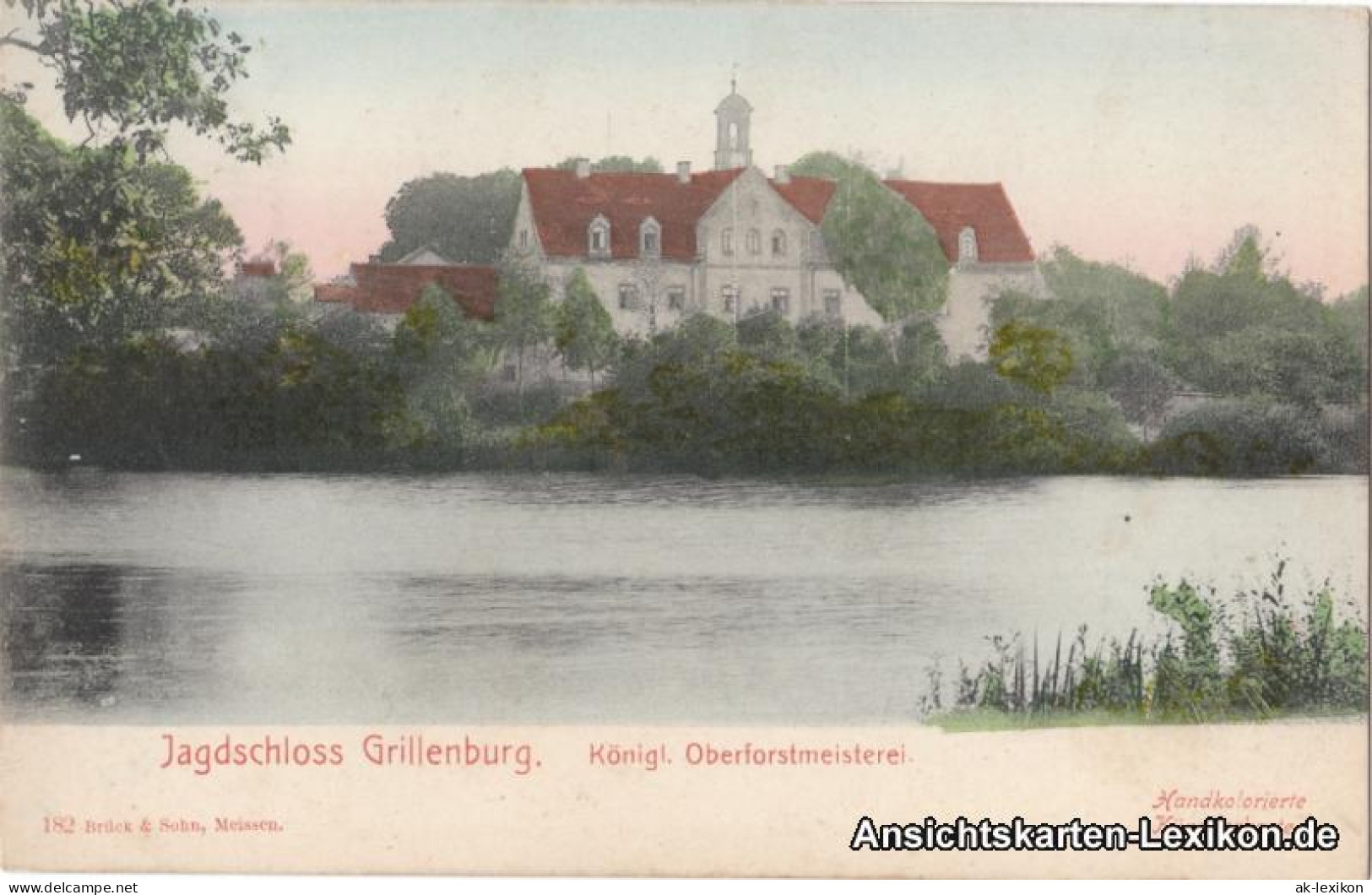 Grillenburg-Tharandt Jagdschloß - Königliche Oberforstmeisterei (Handcol.) 1903 - Tharandt