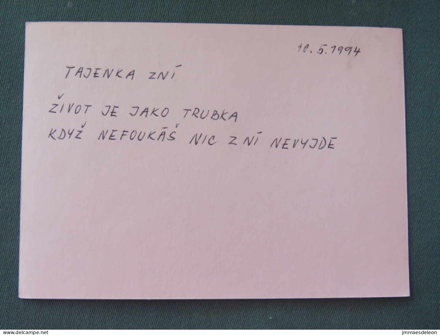 Czech Republic 1994 Stationery Postcard Hora Rip Mountain Sent Locally From Ostrava, EMS Slogan - Covers & Documents