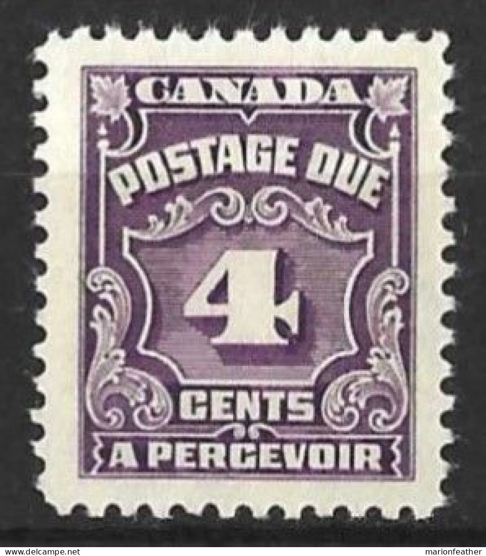 CANADA...KING GEORGE V...(1910-36.).....POSTAGE - DUE.....4c......SGD21......MH.... - Port Dû (Taxe)