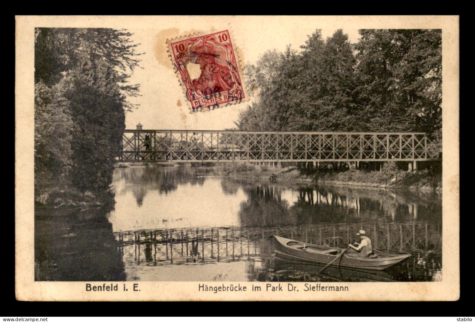 67 - BENFELD - PONT SUSPENDU DANS LE PARC DE M. LE DR SIEFFERMANN - Benfeld