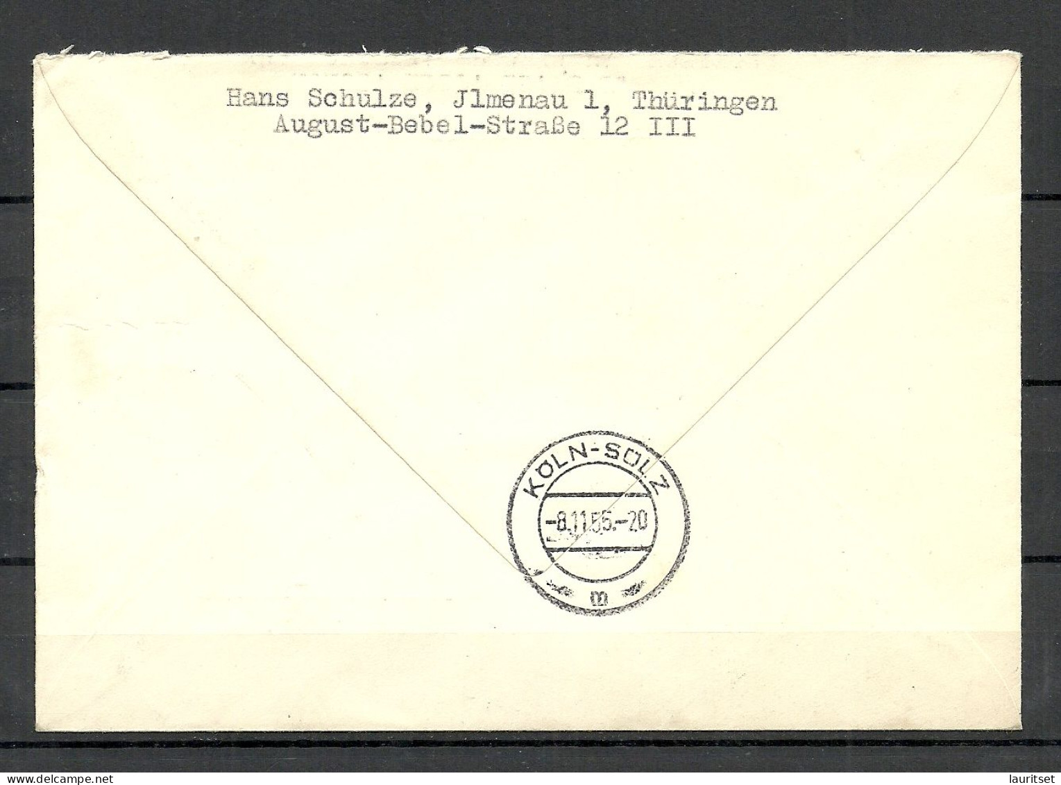 Germany DEUTSCHLAND DDR 1955 Registered FDC Ersttagsbrief Fr. Engels - 1950-1970