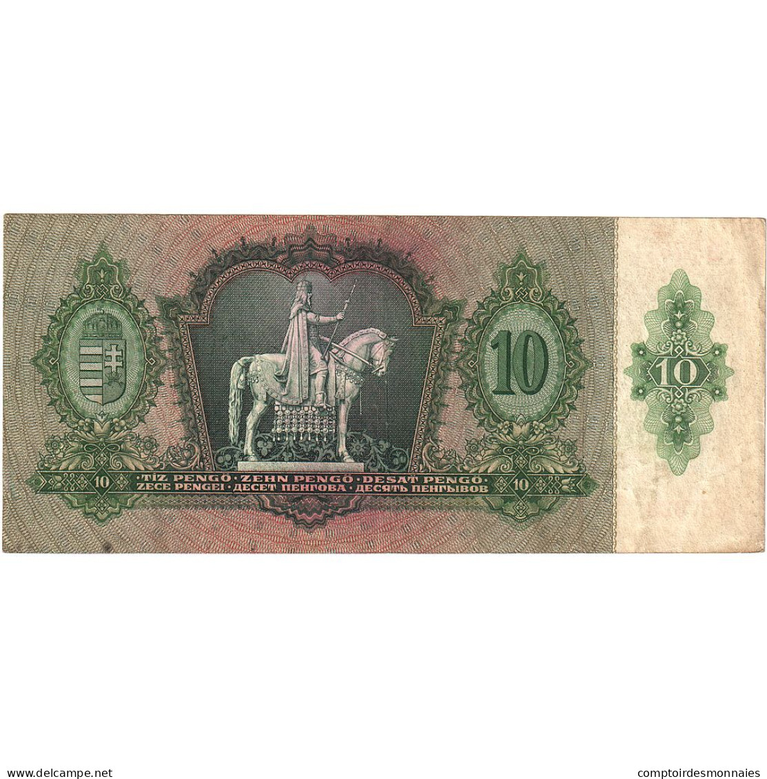 Hongrie, 10 Pengö, 1936, 1936-12-22, KM:100, SPL - Ungarn