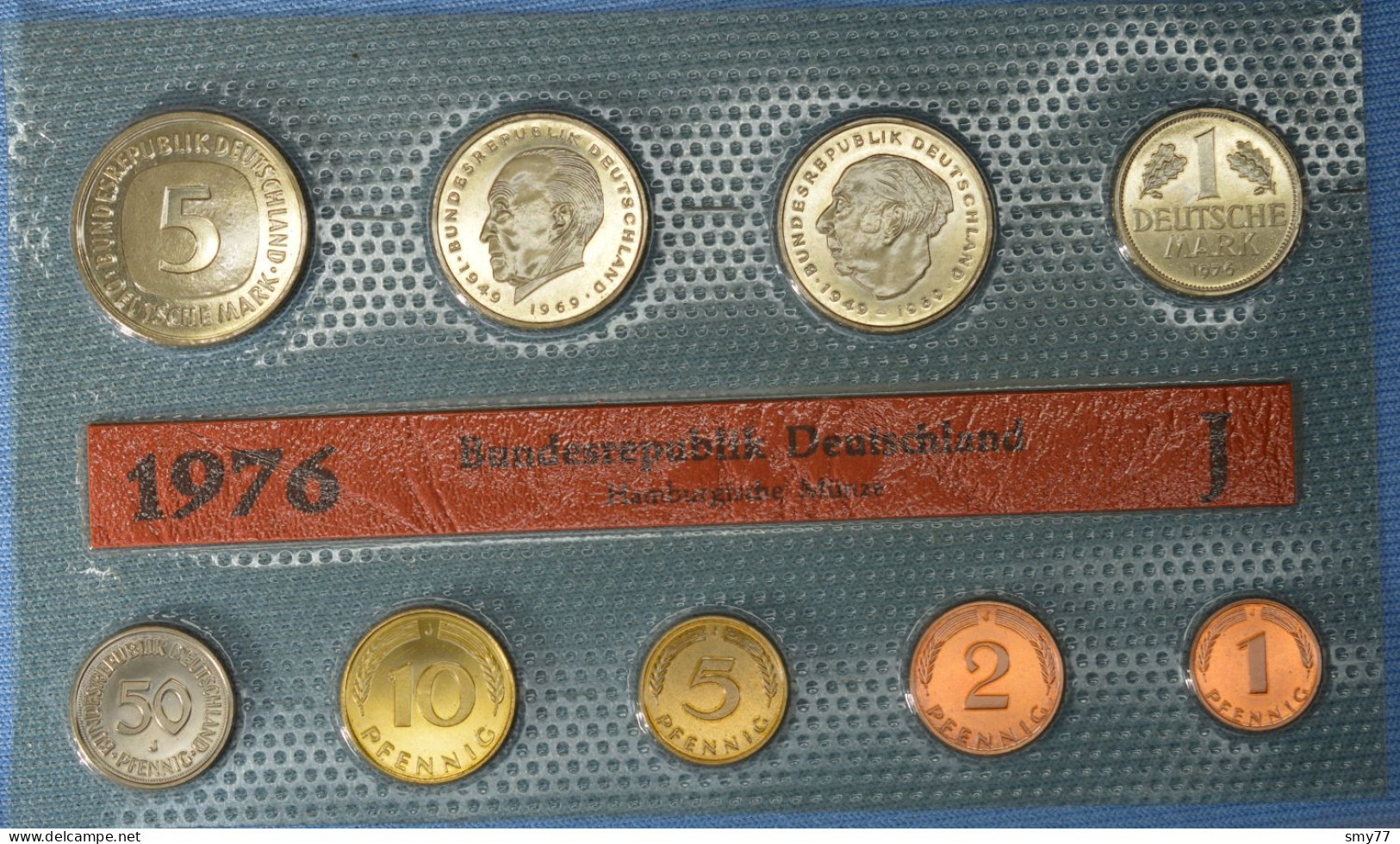 Deutschland  • KMS 1976 J • Hamburg Kursmünzensatz Coin Set • Stempelglanz • 26'000 Ex. • [24-169] - Münz- Und Jahressets