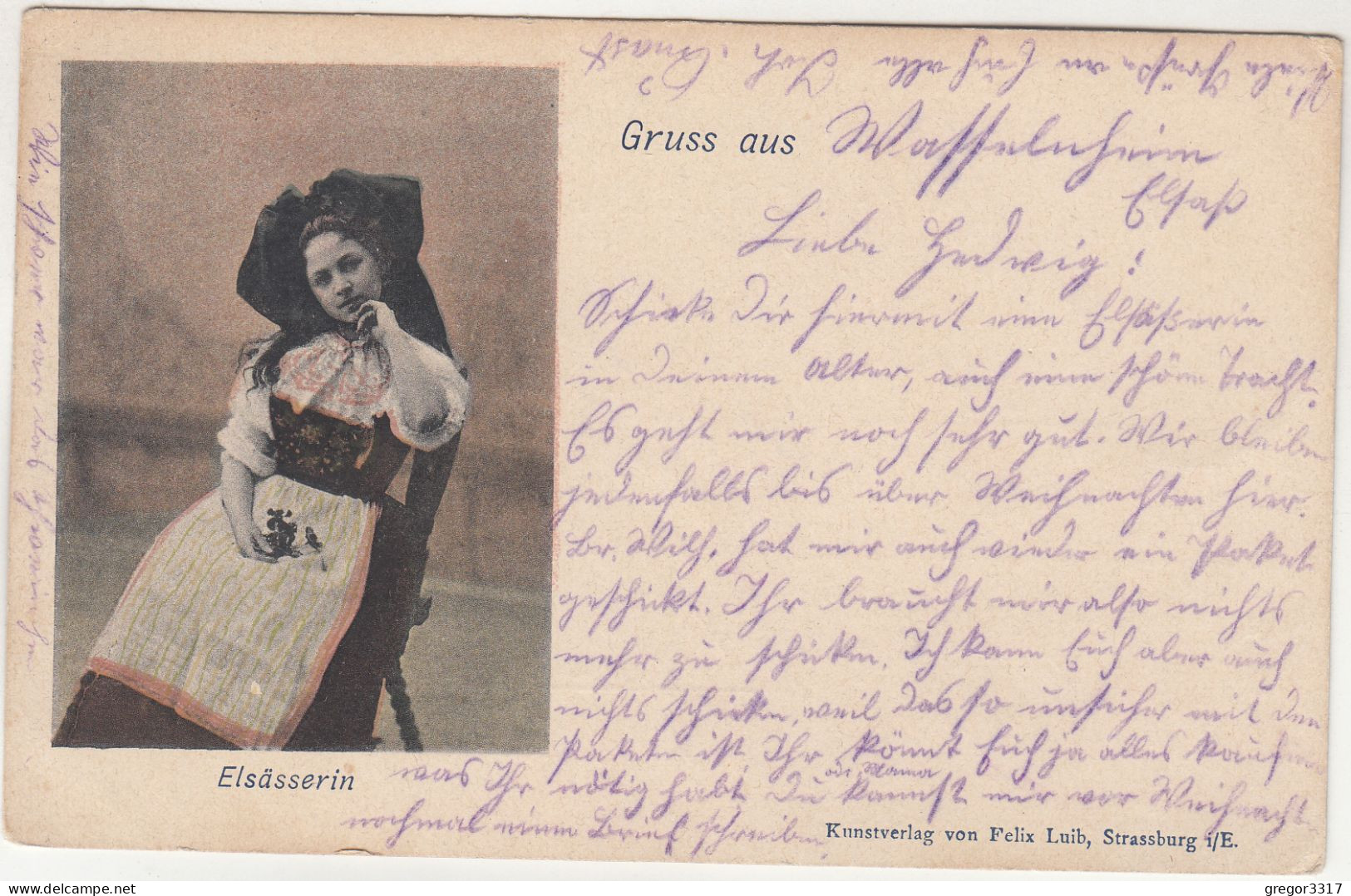 E4784) GRUSS Aus WASSELNHEIM - Wasselonne - FRAU In TRACHT - Elsässerin - Feldpost 14.12.1914 - Wasselonne