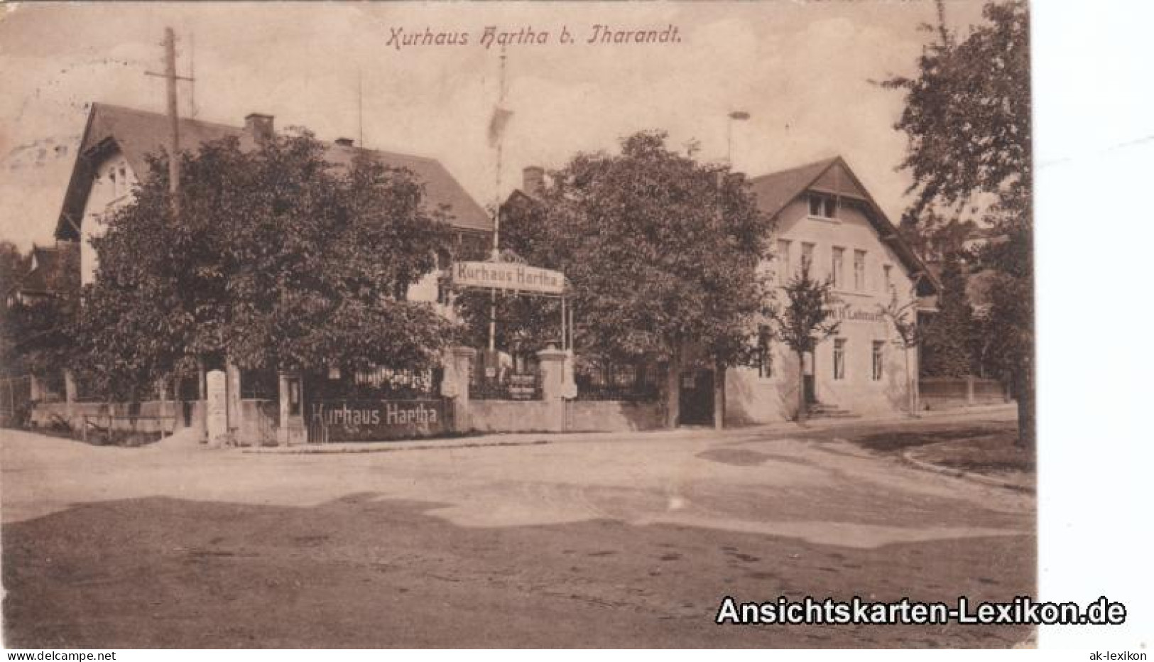 Ansichtskarte Hartha Partie Am Kurhaus-Hotel 1916  - Hartha