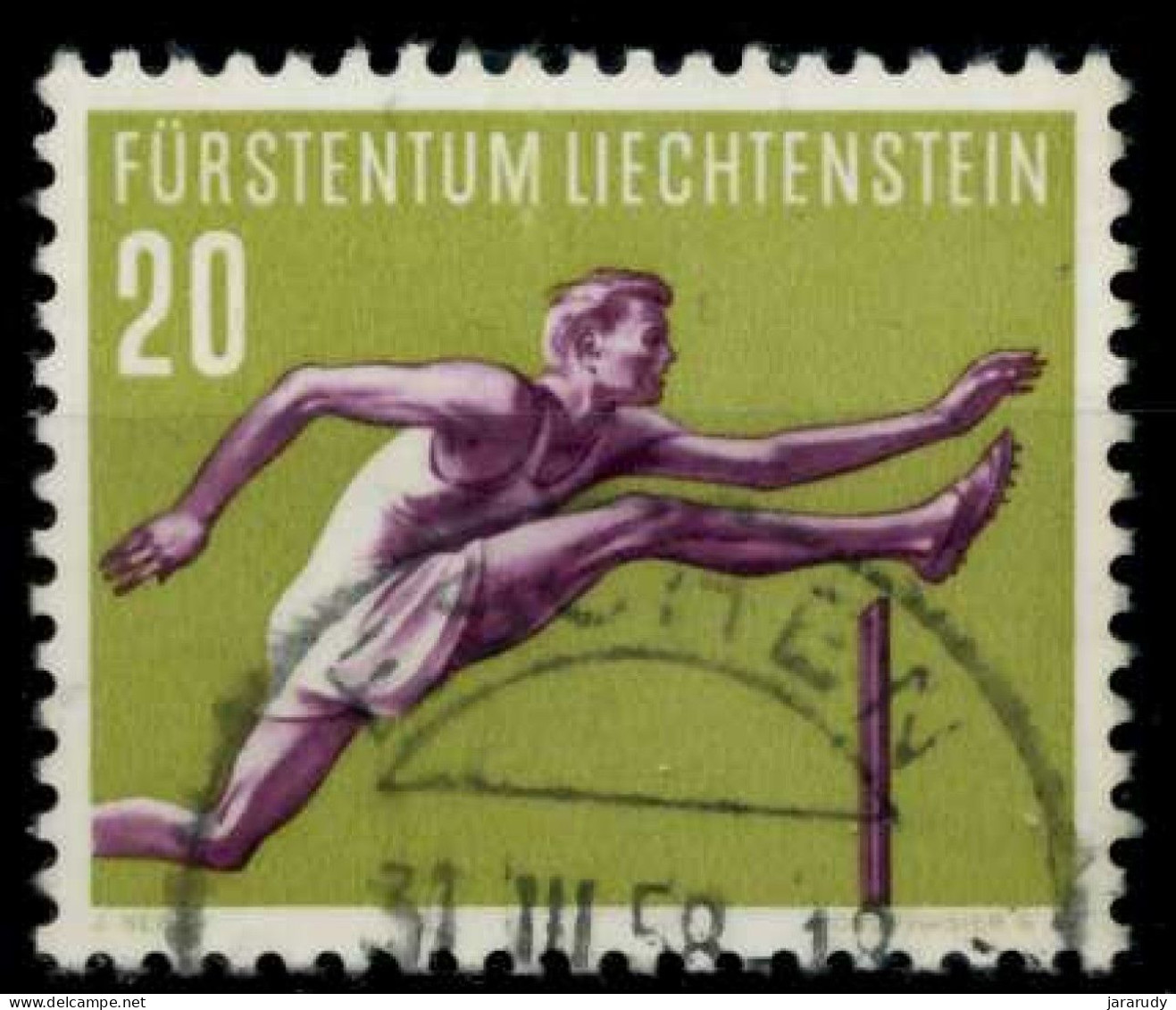 LIECHTENSTEIN DEPORTES 1956 Yv 305 USADO - Used Stamps