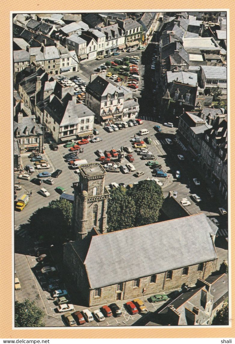 CPSM LESNEVEN VUE GENERALE DE L' EGLISE ET DE LA PLACE DU GENERAL LE FLÔ - Lesneven