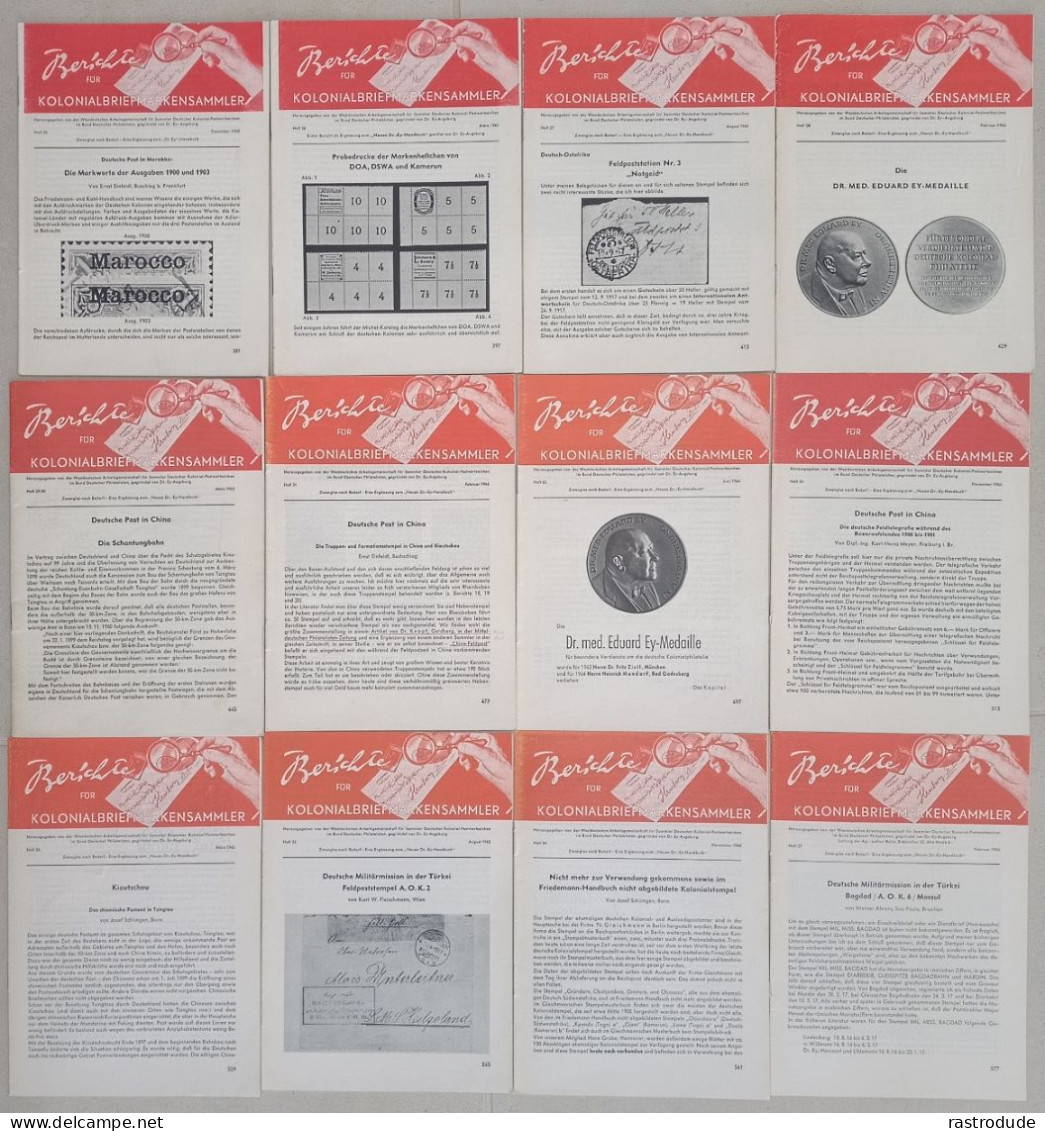 1948-1980 SAMMLUNG RUNDBRIEF BERICHTE FÜR KOLONIALBRIEFMARKEN-SAMMLER - SELTEN - Colonies And Offices Abroad