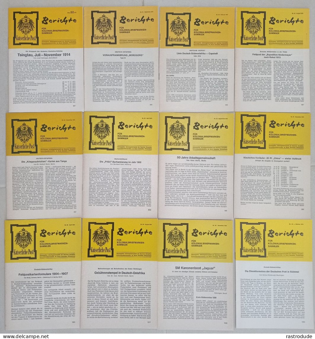 1948-1980 SAMMLUNG RUNDBRIEF BERICHTE FÜR KOLONIALBRIEFMARKEN-SAMMLER - SELTEN - Kolonien Und Auslandsämter