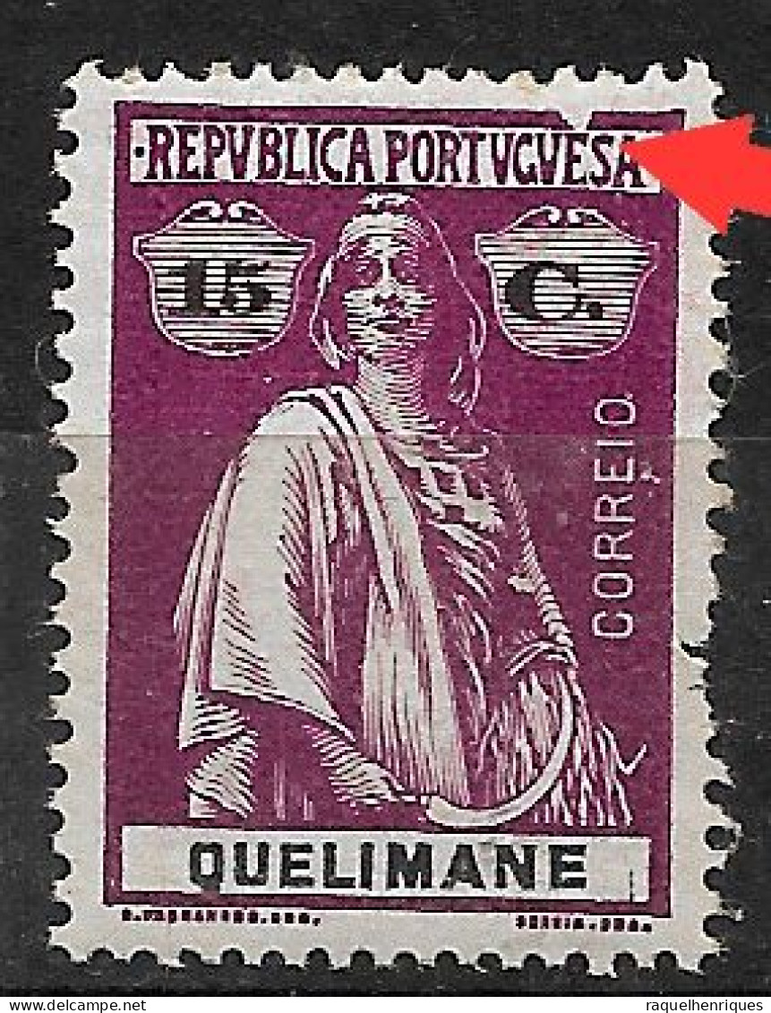 QUELIMANE 1913 CERES 15C CLICHE VAR. MNH (NP#72-P12-L4) - Quelimane