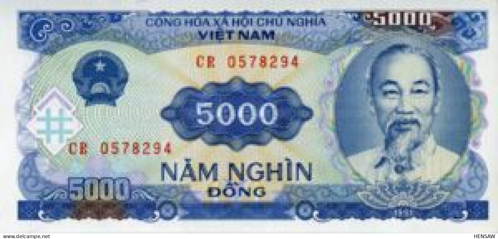 VIETNAM 5000 DONG 1991 P 108a UNC SC NUEVO - Vietnam