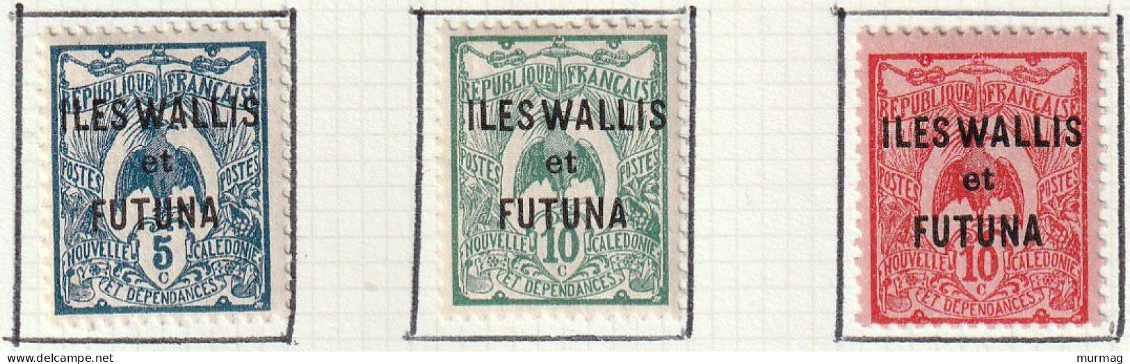 WALLIS & FUTUNA - Faune, Le Cagou - Y&T N° 18-20 - Tb De Nouvelle-Calédonie De 1922-28 Surch. - MH - Nuovi