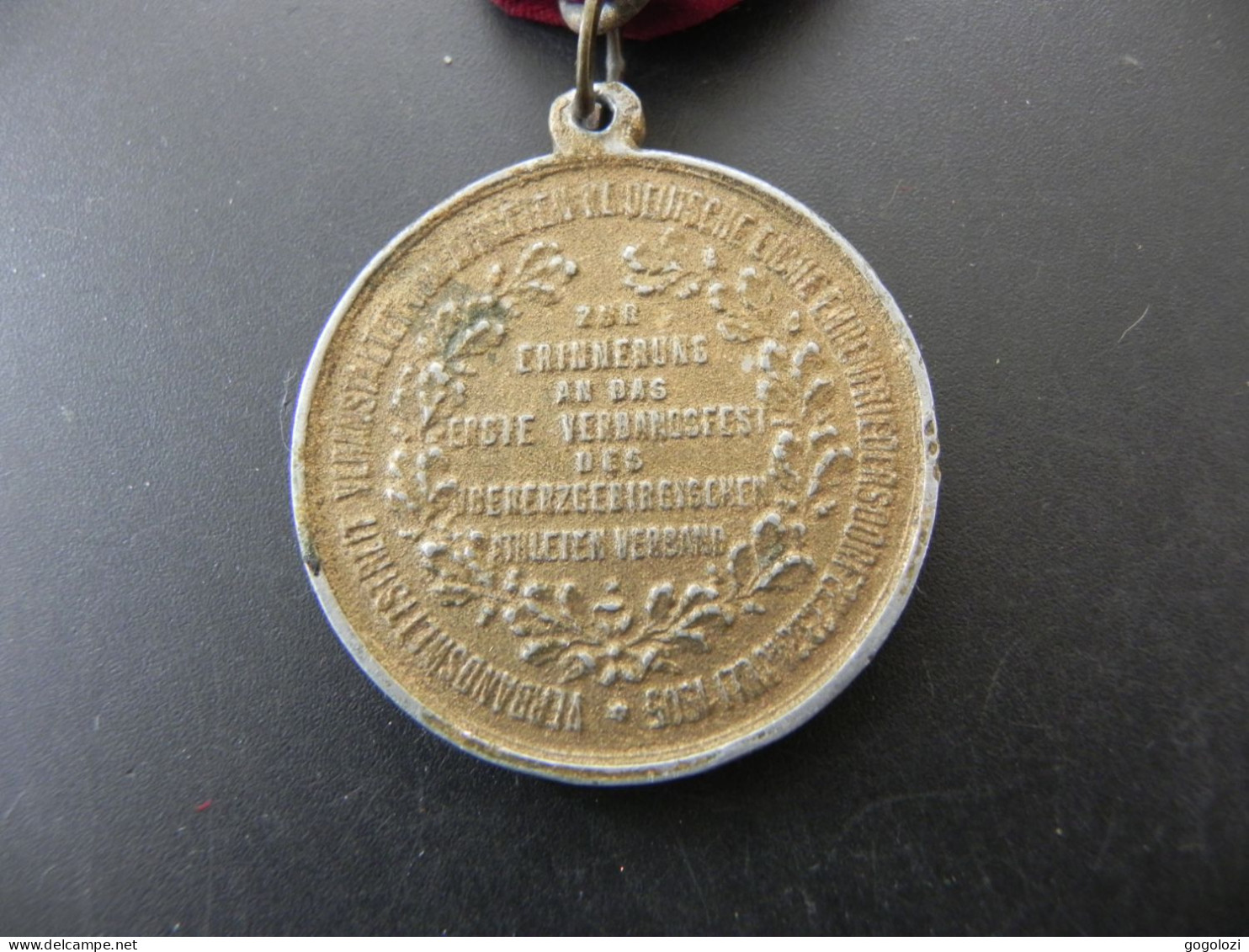 Medaille Medal - Deutschland Germany - Obererzgebirge Erinnerung An Das Erste Verbandsfest Des Athleten Verbandes - Andere & Zonder Classificatie