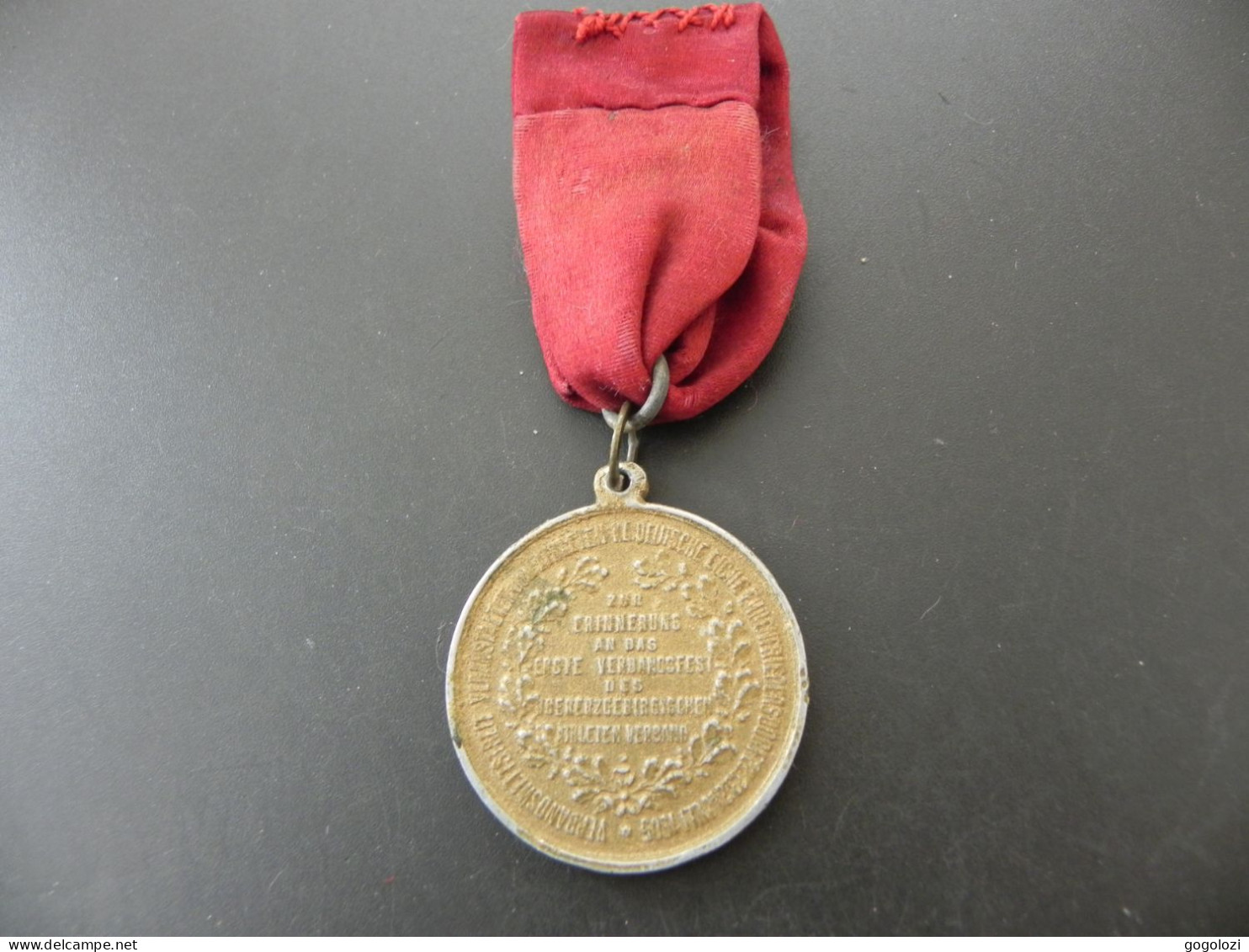 Medaille Medal - Deutschland Germany - Obererzgebirge Erinnerung An Das Erste Verbandsfest Des Athleten Verbandes - Other & Unclassified