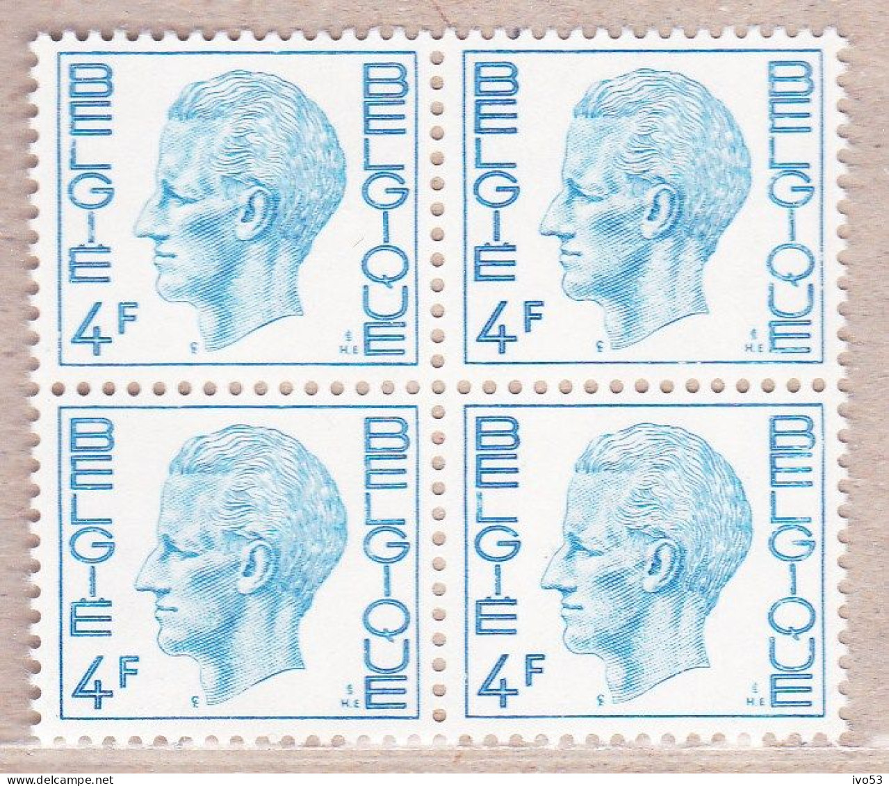 1972 Nr 1643** Zonder Scharnier,blokje Van 4.Koning Boudewijn.Type Elstrom. - 1970-1980 Elström