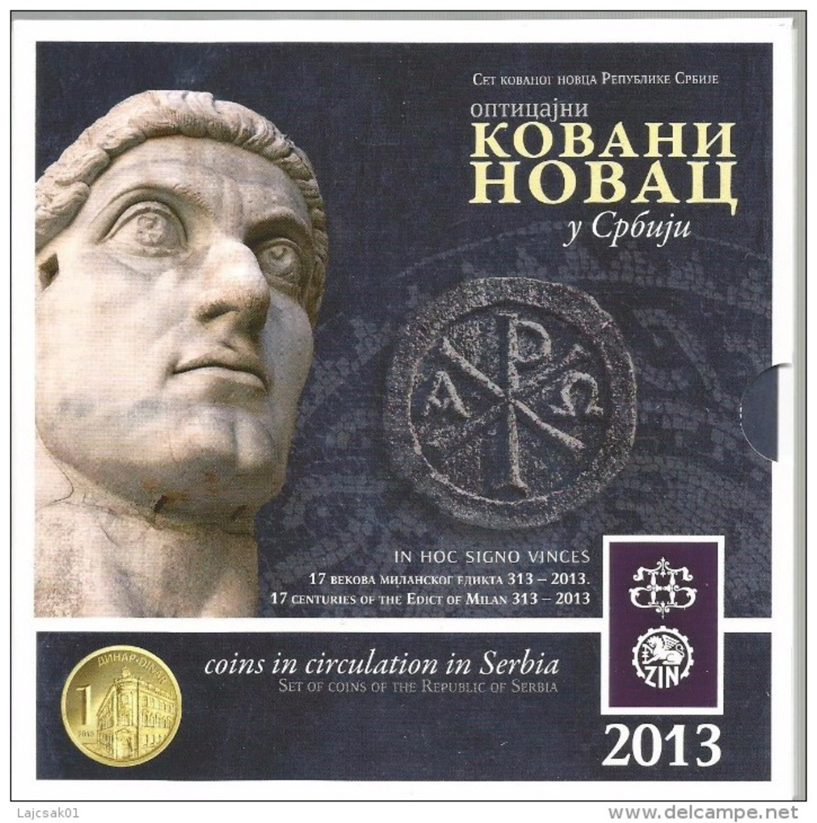 Serbia 2013. Mint Coin Set 17 CENTURIES OF THE EDICT OF MILAN 313-2013. - Serbie