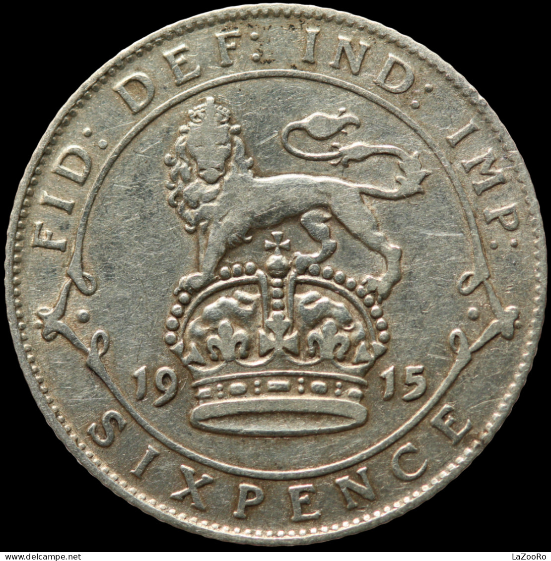 LaZooRo: Great Britain 6 Pence 1915 XF - Silver - H. 6 Pence