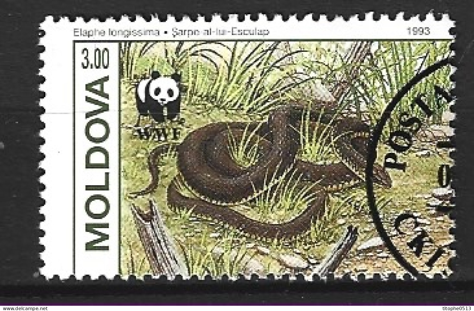 MOLDAVIE. N°44 Oblitéré De 1993. WWF Serpent. - Schlangen