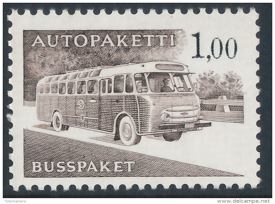 FINLAND/Finnland 1963 Post Bus/Autobus 1.00 Phosphor Paper**MNH - Bus Parcels / Colis Par Autobus / Pakjes Per Postbus