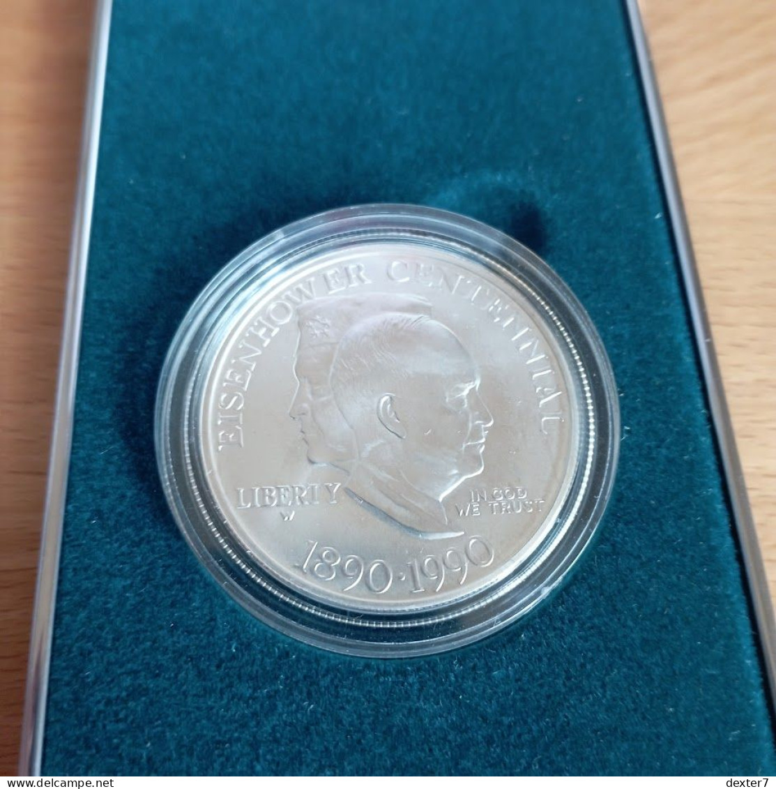 United States USA 1990 Eisenhower Centennial Silver 900 1 Dollar - Gedenkmünzen