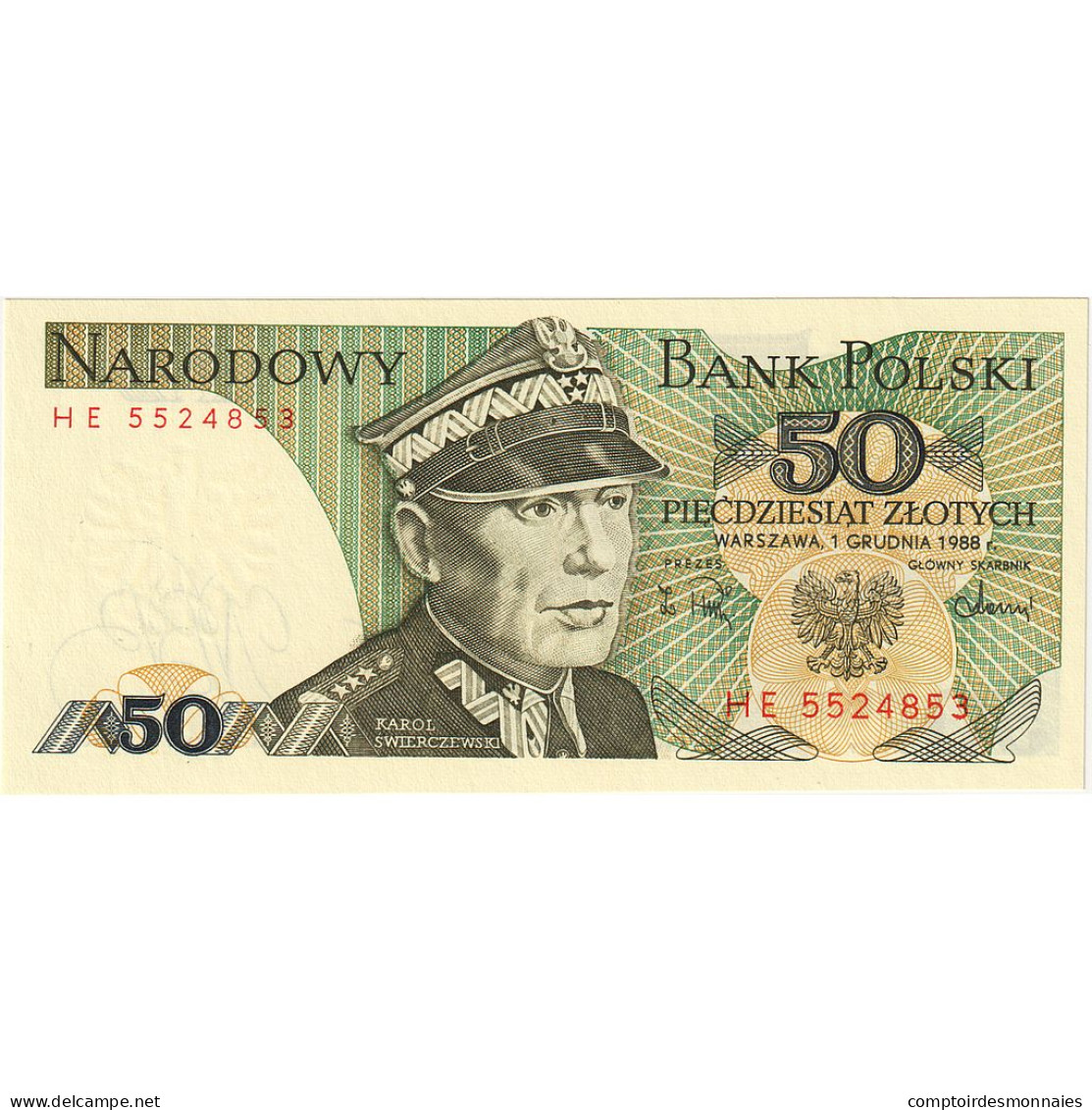 Billet, Pologne, 50 Zlotych, 1988, 1988-12-01, KM:142a, NEUF - Pologne