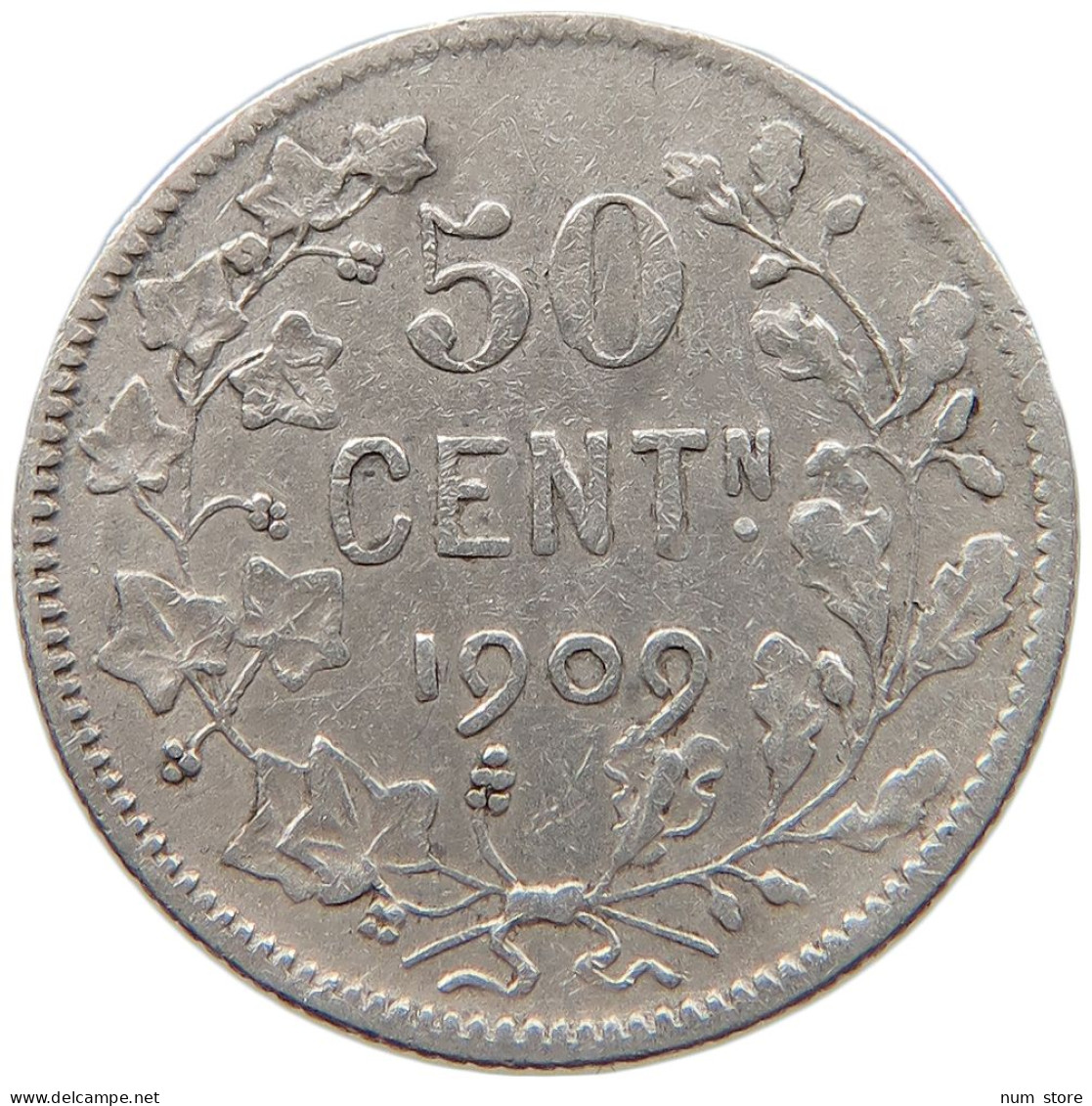 BELGIUM 50 CENTIMES 1909 BELGEN #s101 0069 - 50 Centimes