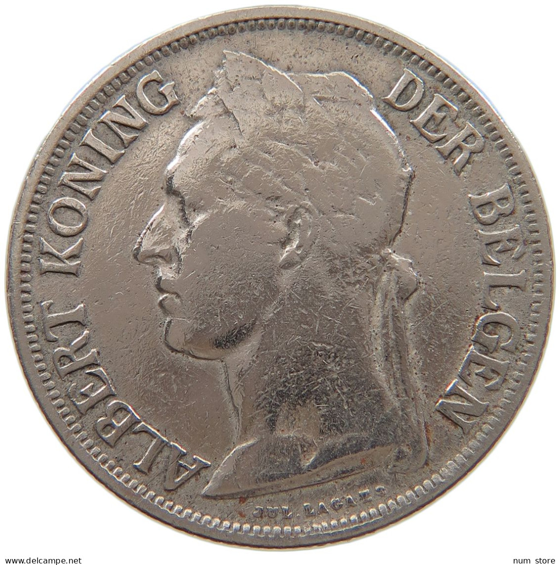 BELGIAN CONGO FRANC 1926 #s092 0187 - 1910-1934: Albert I