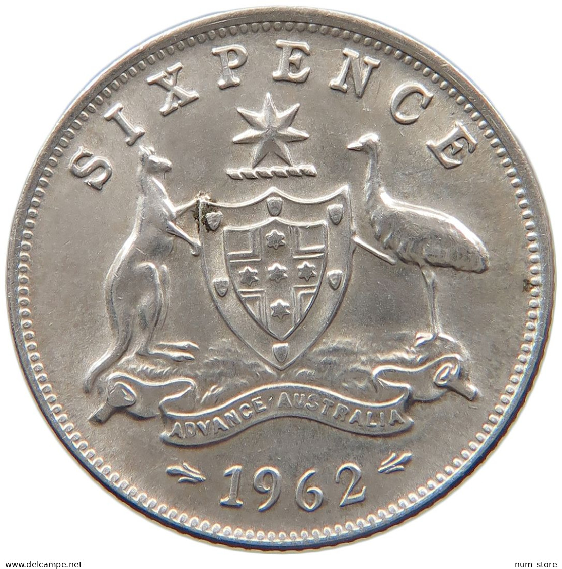 AUSTRALIA SIXPENCE 1962 #s101 0139 - Sixpence